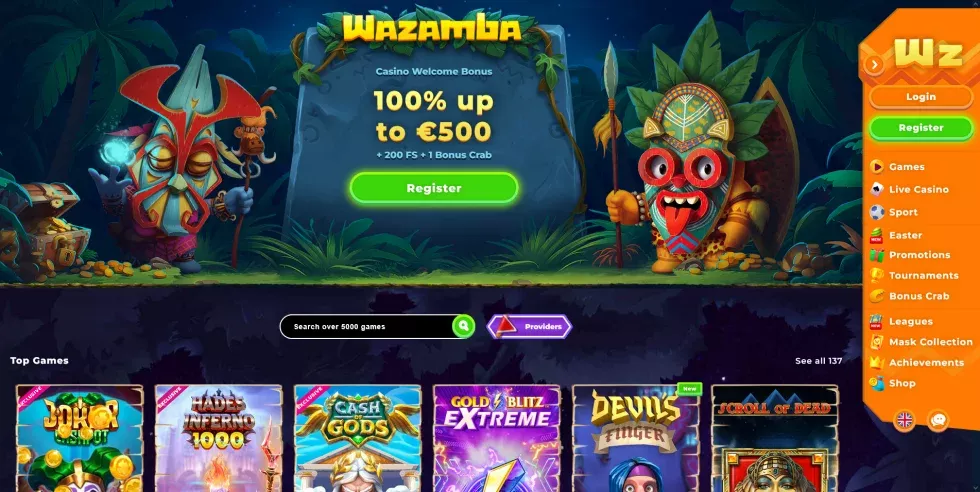 Wazamba bet