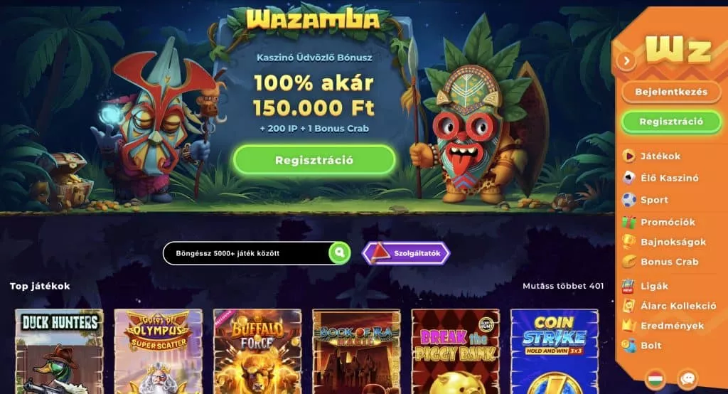 Wazamba fogadás