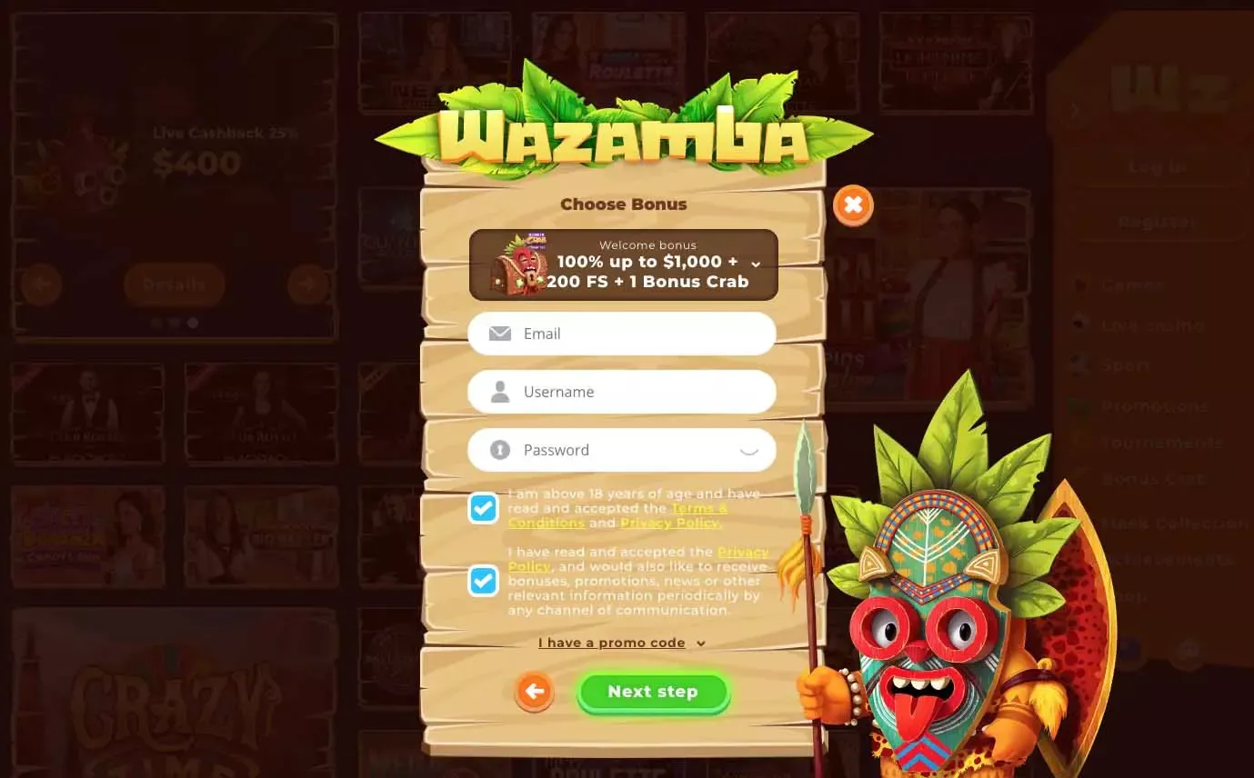 Wazamba žaidimai